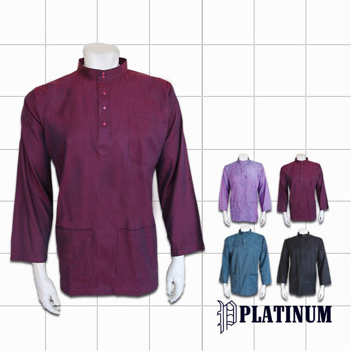 PLATINUM Baju Melayu with Pockets 15 pieces wholesales 5 color to choose
